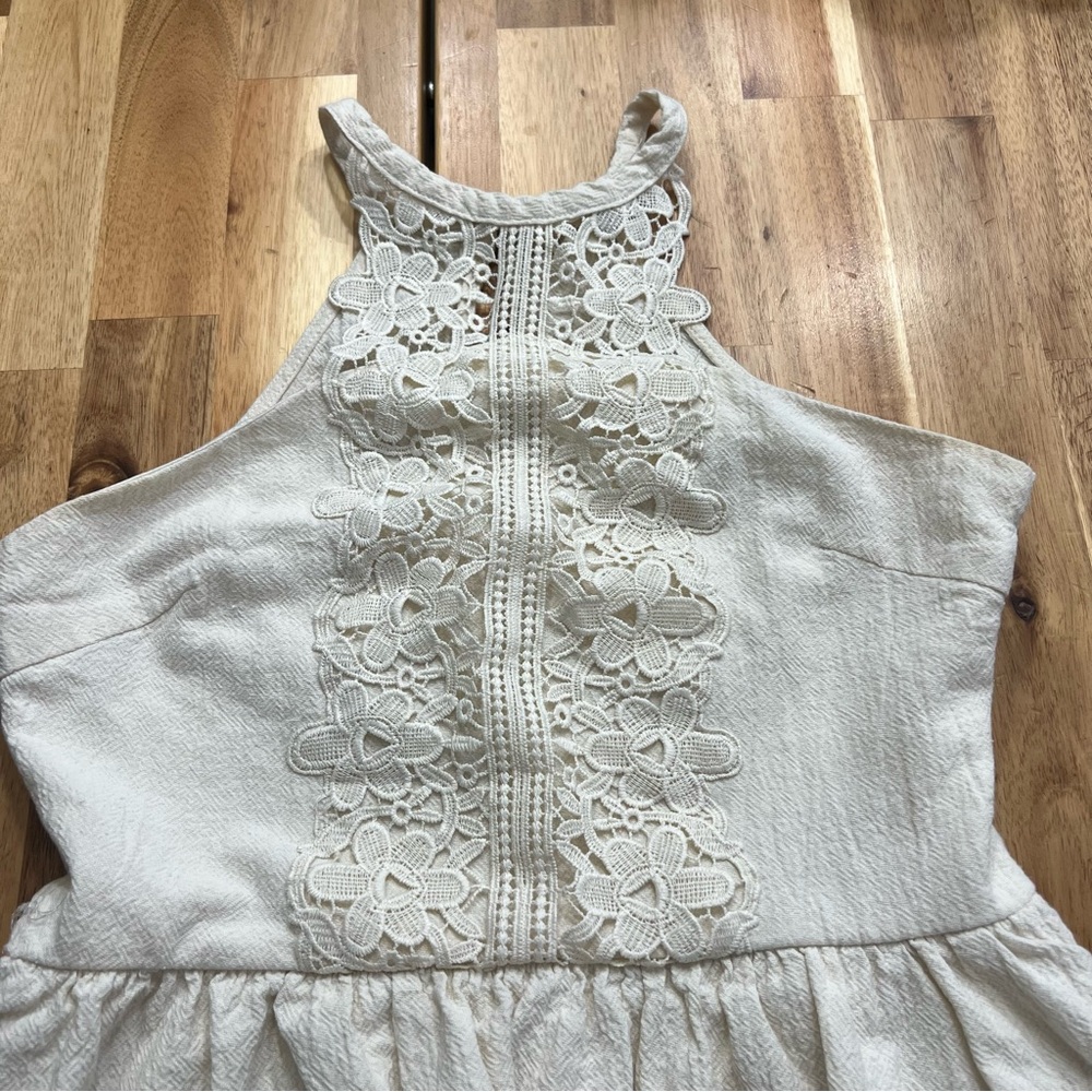 Altar’d State Lace Midi Dress Cream Sleeveless Boho Cottagecore Size S - Picture 2 of 9